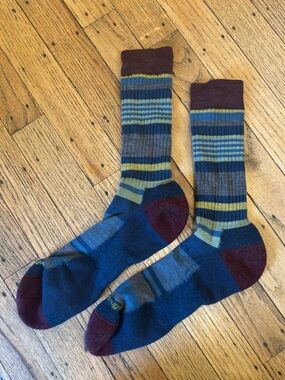 Striped Crew Darn Tough large socks